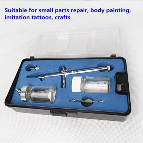 Airbrush Gun Taiwan SPMEKE RH-BS Airbrush Pen Kit Dual Action Gravity Feed Spray Gun for Painting Cake Decorating Nail Art