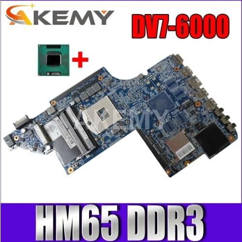 AKemy For HP Pavilion DV7-6000 DV7-6B DV7-6C Series DV7T-6C00 Laptop Motherboard 665993-001 HM65 ddr3 UMA full tested