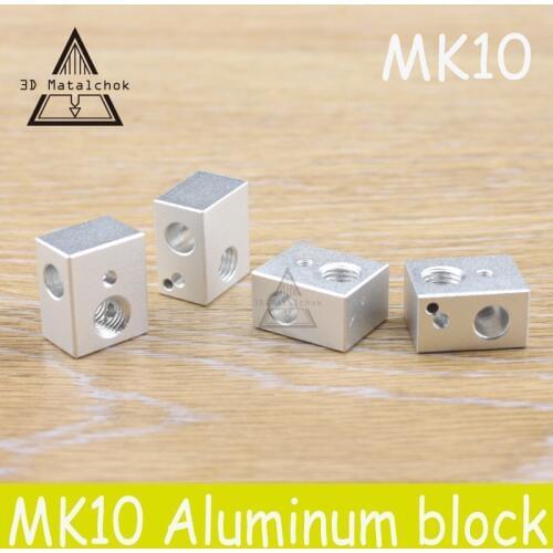Free shipping ! 1pcs MK10 Aluminium Heating Blocks M7 thread for MAKERBOT 2-generation M7 3D Printer Extruder