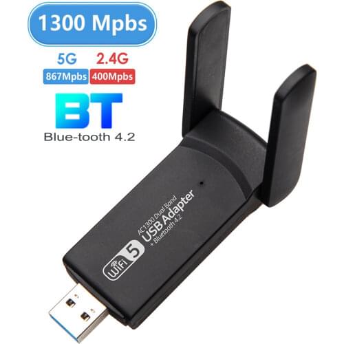 2.4G 5G 1200Mbps Usb Wireless Network Card Dongle Antenna AP Wifi Adapter Dual Band Wi-Fi Usb 3.0 Lan Ethernet 1200M
