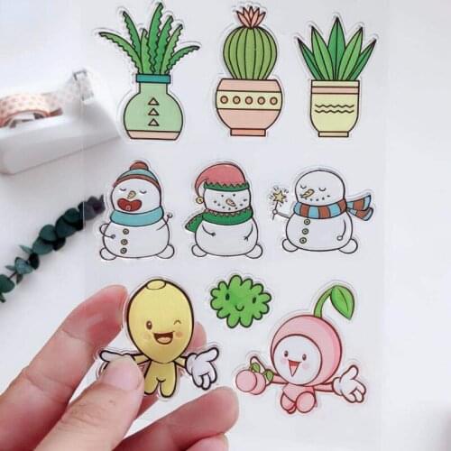 Ice Man Color Clear Stamp Scrapbooking Rubber Stamp Handmade DIY Decoration Craft Supplies Stamps for Card Making Silicone Stamp