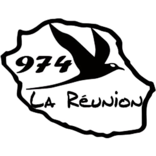 For 974 Island Meeting Straw Map Tail Car Sticker Funny car accessories Art Tattoo Sticker Vinyl Sticker