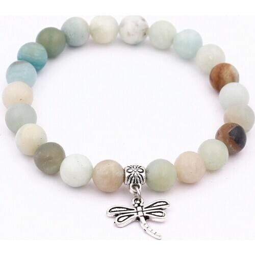 DGW 17 Styles Beaded Bracelet Couples Distance Bracelet for Men Women Friend Gift dragonfly Pendant bracelet Strand Jewelry