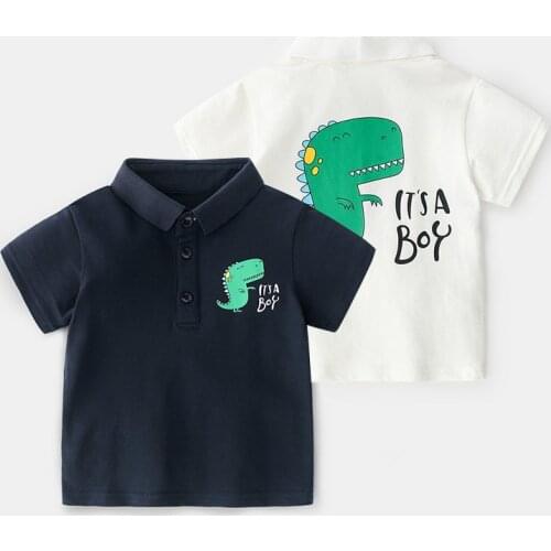 Yocute Kids Clothes Boys' T-shirt Short Sleeve Summer Childrens Wear Cotton Soft T-shirts Fashion Cute Toddler Wear For 2-6 Y