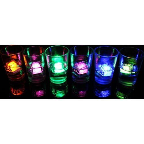 HobbyLane 12pcs/box LED Ice Cubes Glowing in Water Light Party Ball Luminous Flash Light Wedding Festival Bar Wine Glass