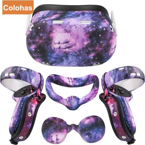 Silicone Protective Cover Set For VR Glasses Game Headset Cover Protective Mat Eye Realidade Virtual Oculus Quest 2 Accessories