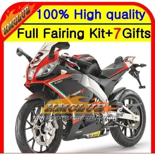 Body For Aprilia RS125 Red black 2006 2008 2009 2010 2011 6HM86 RS 125 06-11 RSV125 RS4 125 Red blk 06 07 08 09 10 11 Fairing