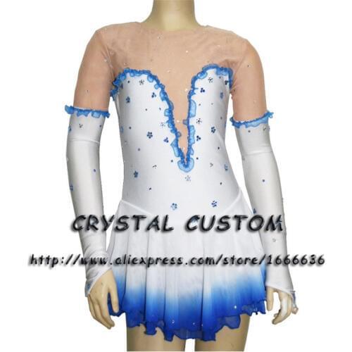 Hot Selling Ice Skating Dresses For Girls Spandex Graceful New Brand Figure Skating Competition Dress Customized DR2662
