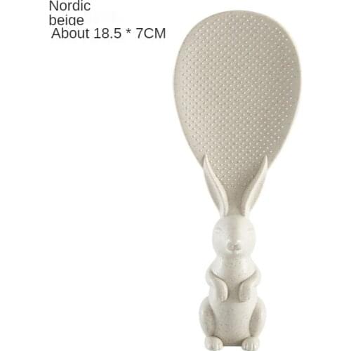 Wheat Straw Rabbit Spoon Can Stand Up Rabbit Rice Shovel Rice Cooker Rice Spoon Creative Non-stick Rice Cartoon Rice Spoon