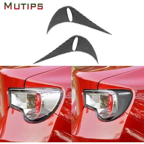 Mutips Car Rear Light Eyebrow Eyelids Cover Sticker Front Headlight Headlamp Eyebrows Trim For Toyota GT86 Subaru BRZ 2012-2016