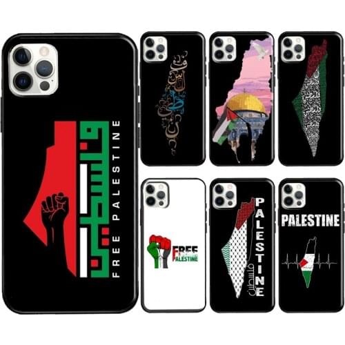 Palestine Map Arabic Soft Case For iPhone 11 12 Pro Max 12 Mini 6S 7 8 Plus SE 2020 XS Max X XR Phone Coque