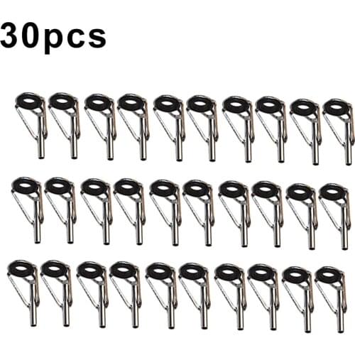 75Pcs 15 Sizes Fishing Rod Line Guide Ring Tips Set Top Eye Rings Line Repair Replacements spare parts for rods fish Repair Kit