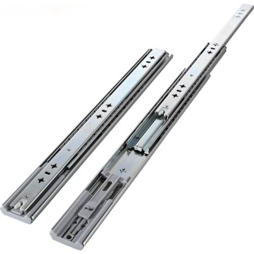 Soft Close Drawer Slide Rail 12-32 Inch Ball Bearing Drawer Runners Three Sections Full Exhibition Hardware for Cabinet