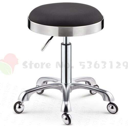 Stainless Steel Lifting Stool Explosion-proof Stool Barber Chair Bench Hairdressing Salon Rotating Stool Master Chair