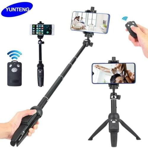Original Yunteng YT-9928 3in1 Handheld Tripod Monopod Selfie Stick Bluetooth Remote Shutter Universal for All Smart Phones