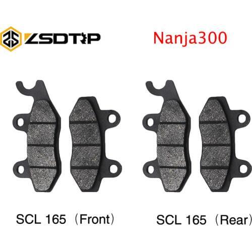 ZSDTRP 2 Pairs/Set Motorcycle Front & Rear Brake Pads Discs Kit for Kawasaki NINJA 300 2013 2014 2015 2016 Motocross Brake Pads