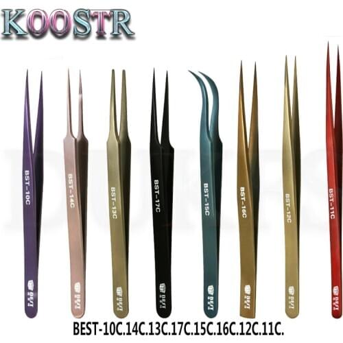 Tweezers Eyelash Extension BEST Colorful Stainless steel custom personalized tweezers eyelash extension