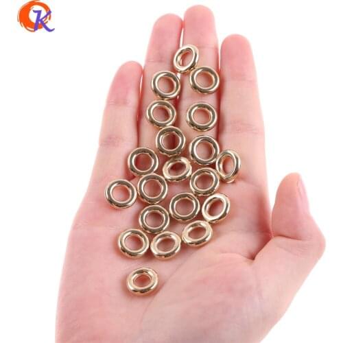 Cordial Design 13MM 500Pcs/Lot Acrylic Beads/Earring Findings/Ring Shape/Hand Made/Gold UV Plating/Beads Jewelry Accessories
