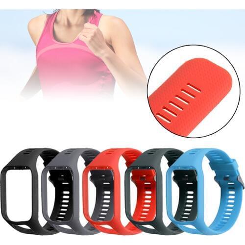 Watch Strap For For TomTom Runner 2/Spark 3 Cardio Silicone Replacement Watch Band Strap w/ Frame For TomTom Runner 2/Spark 3