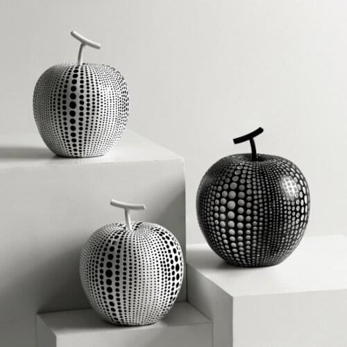 Modern Nordic Resin Apple Model Home Decoration Accessories Art Miniature Figurines Living Room Desk Decoration Wedding Gifts