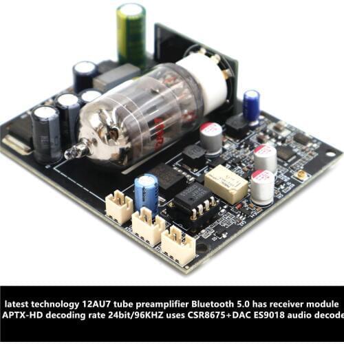 GE5814 tube preamplifier Bluetooth 5.0 has receiver module APTX-HD decoding rate 24bit/96K uses CSR8675+DAC ES9018 audio decoder