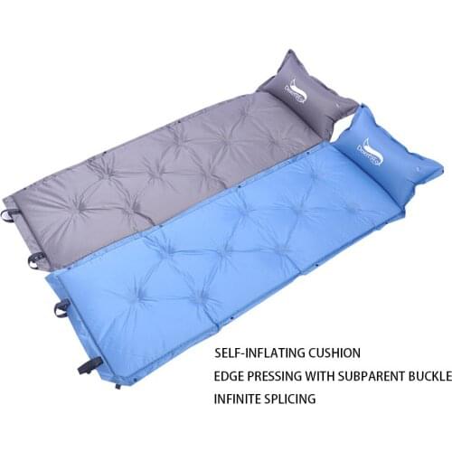 Outdoor Portable Camping Sleeping Pad Inflatable Air Mattresses Moisture-proof Mat Camping Hiking Trekking Sleeping Bed Cushion