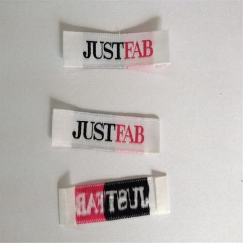 Provide High Density Three Colors 1.4*6.8cm Brand Woven Label Clothing Main Label