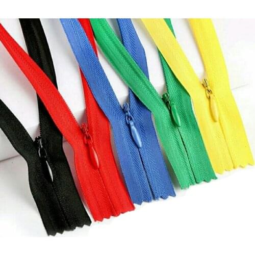 1Pcs 20cm/30cm/40cm/50cm/60cm Invisible Close-End Zipper Nylon Coil Zipper Tailor For Handcraft Sewing Cloth Accessories