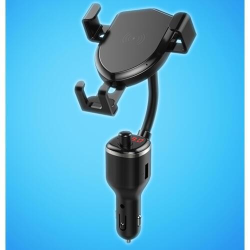 10W Wireless Fast Charge Phone Bracket Car FM Transmitter Dual USB Charge MP3 Player GK99