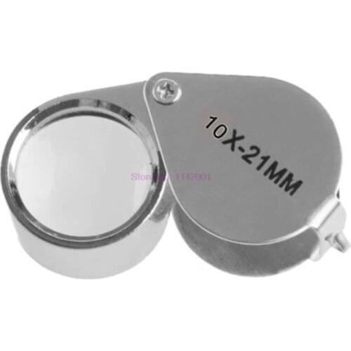 100pcs Mini Triplet Jeweler Eye Loupe Magnifier Magnifying Glass Jewelry Diamond New 10X 21mm
