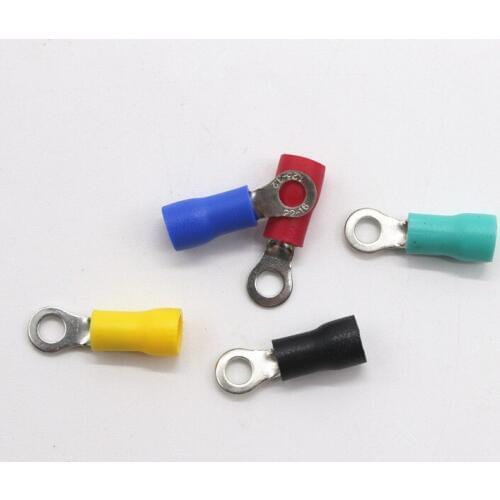 1000pcs/pack RV1.25-5 circular Pre-insulated Cold-pressed terminals Round shape wire crimp terminal