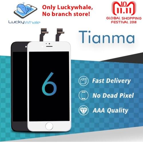 20PCS Premium Tianma LCD For iphone 6 LCD Display Screen Replacement Black White Ecran Pantalla For iPhone 6 Free DHL