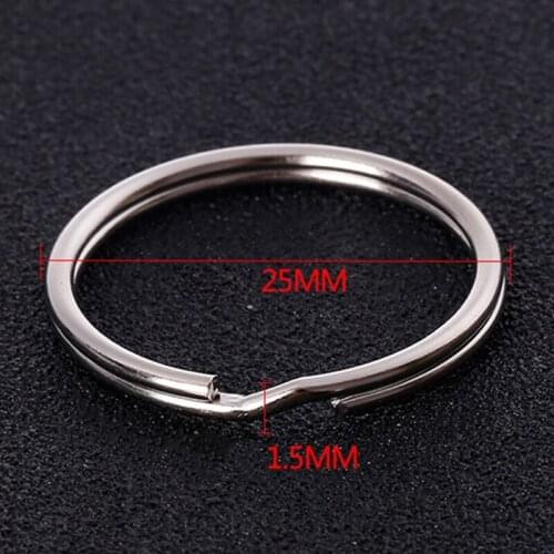 50PCS DIY Polished Key Holder Split Ring Keyrings Key Chain Hoop Loop