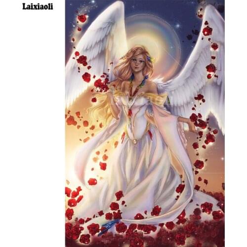 New Diamond Painting cartoon girl Diamond Embroidery beauty angel rose full square round drills Rhinestone Mosaic cross stitch