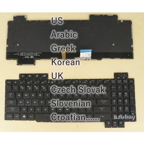 US Arabic Greek Korean UK Czech Slovak Slovenian Croatian Keyboard For Asus ROG Strix SCAR Edition GL703GS GL703GM RGB Backlight