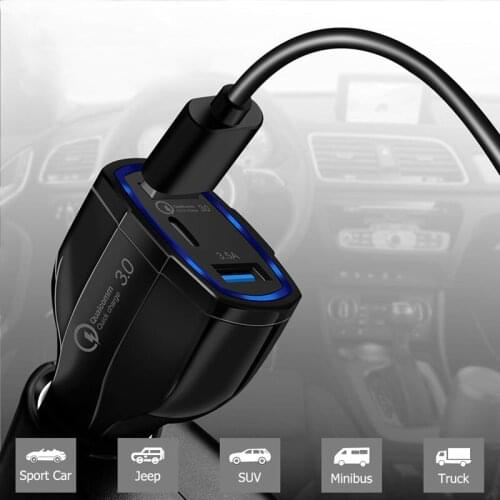 Type c Car Charger Dual Ports Quick Charge Car USB Charger Type C Port for iPhone 11 Pro max XS Max XS XR 8 Plus dropshipping