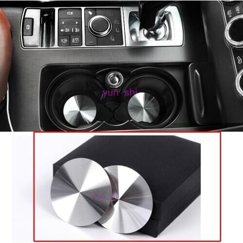 Car InteriorCup Holder Cover Housing Mat Trim Decor For Land Rover Range Rover Sport Range Rover Vogue Discovery Sport 2015-2017