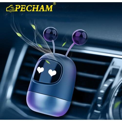Car Perfume Air Freshener Cute Robot Car Diffuser Solid Aromatherapy Air Vent Freshener for Auto Interior Decor Accessories