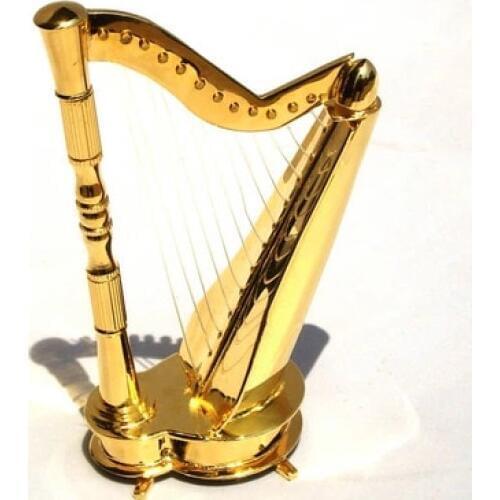 BAIYUANMini harp model copper harp pendulum mini musical instrument copper harp pendulum gift gift doll props