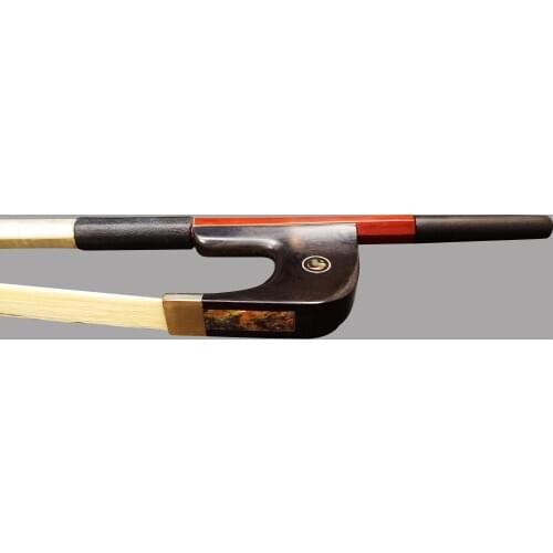 Freeshipping Wtsfwf 3/4 4/4 German Brazilwood Double Bass Bow Ebony Frog Genuine Horse Hair Round Stick