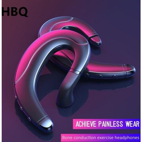 Bone Conduction Bluetooth Headset Portable Universal Unilateral Handsfree Wireless Hanging Ear Mobile Phone Call Sport Earphone