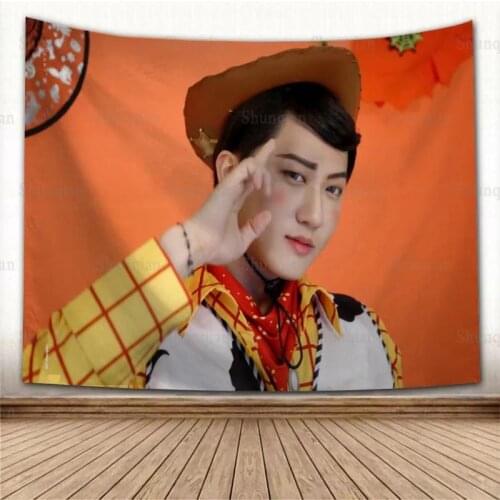 Stray Kids Seo Changbin Tapestry Eco-Friendly HD Print Background Cloth Bedroom Wall Hanging Tapestries Decor Washable Not Fade