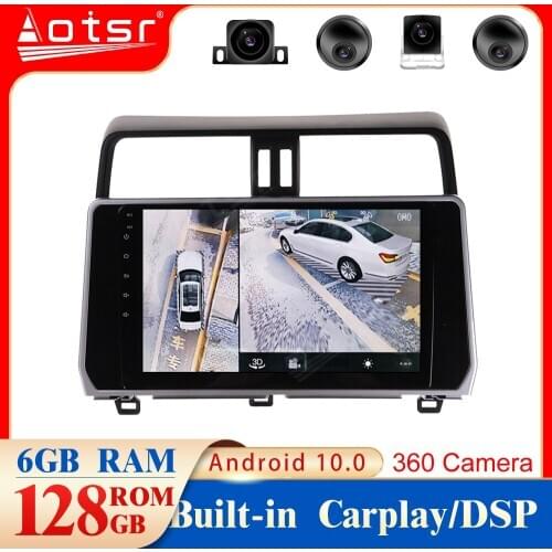 For Toyota Prado 2014-2017 Android10.0 Car DVD Player GPS Multimedia Auto Radio Car Navigator Stereo Receiver 128G Carplay dsp