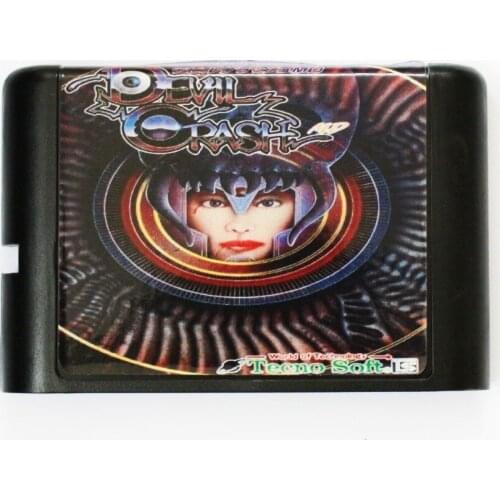 Devil Crash 16 bit MD Game Card For Sega Mega Drive For SEGA Genesis