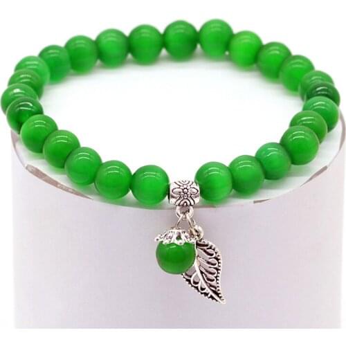 Hot Sale Rainbow Colors Hot Sale Mixed Colour Cat Eye Bracelets Bangles Elastic Ro Friendship Bracelets Jewelry wristband bangle