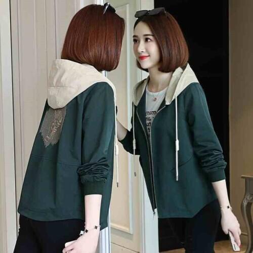Womens Hooded Jackets 2020 New Autumn Causal Windbreaker Women Basic Coats Zipper Lightweight Jackets Famale Outwear P829