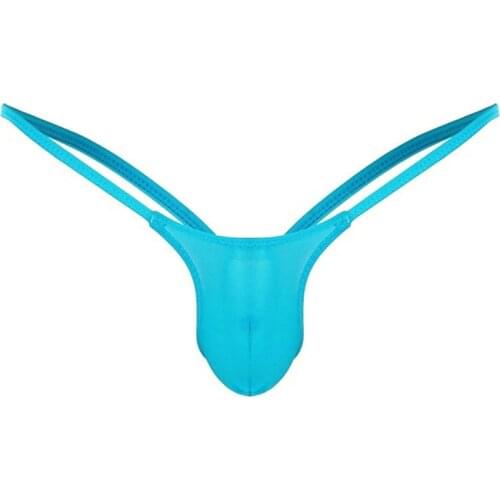 Men Sexy Low-Rise T Pants Thong Underwear Soft Briefs Fashion Soft Solid Color Ultra Thin Male G-String Panties