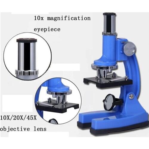 Biological microscope set 100X optical glass environmental microscope childrens student education for under 15 years old
