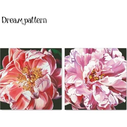 Red rose flower cross stitch kits package 18ct 14ct 11ct cloth silk cotton thread embroidery DIY handmade needlework