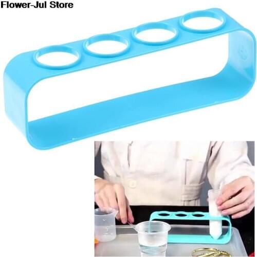 NEW 1pc Plastic Test Tube Rack 4 Holes Holder Support Burette Stand Lab Test Tube Stand Shelf School Supplies